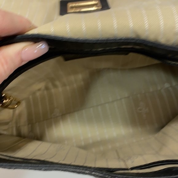 Cole Haan Black Embossed Snakeskin Shoulder Bag - Picture 9 of 12